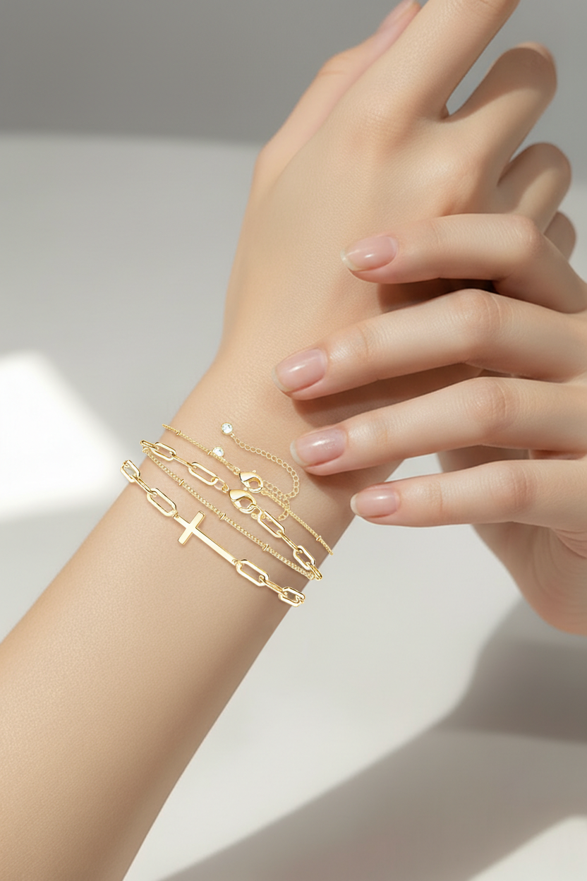 Portia Crosses Bracelet | Water-Proof, Hypoallergenic, Tarnish-Free Bracelets