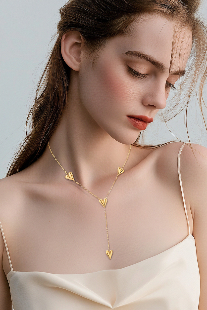 Runa Hearts Necklace | Water-Proof, Hypoallergenic, Tarnish-Free Necklaces