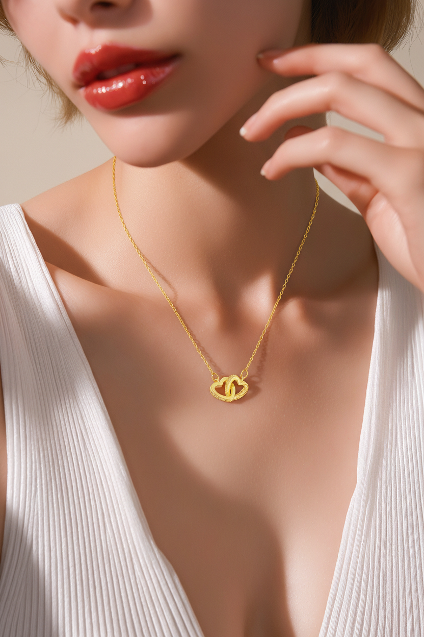 Minerva Hearts Necklace | Water-Proof, Hypoallergenic, Tarnish-Free Necklaces
