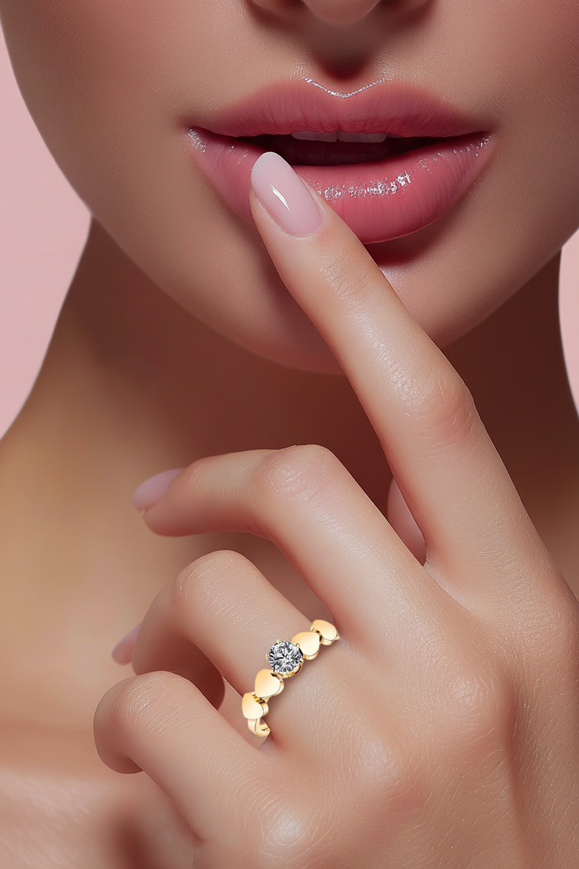 Cordelia Hearts Ring | Water-Proof, Hypoallergenic, Tarnish-Free Rings