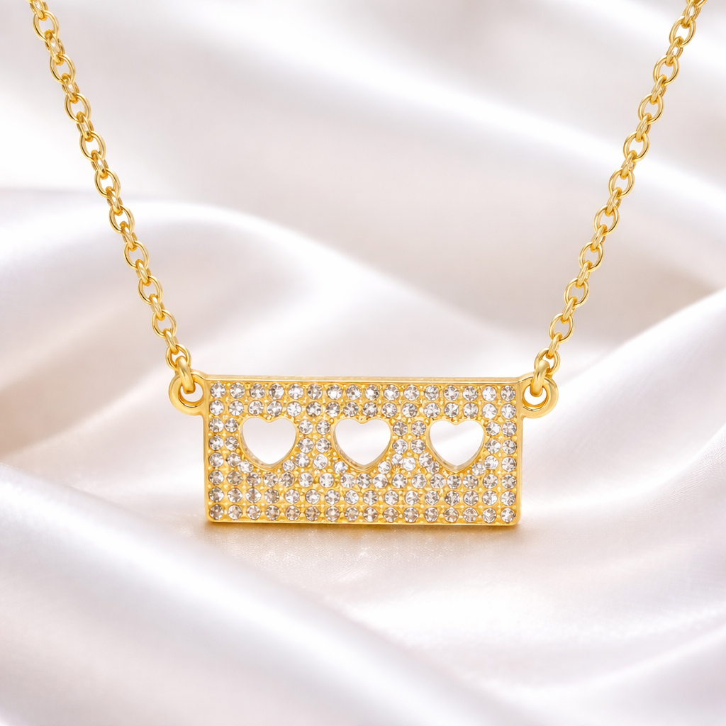 Clarity Heart Charm Necklace | Water-Proof, Hypoallergenic, Tarnish-Free Necklace