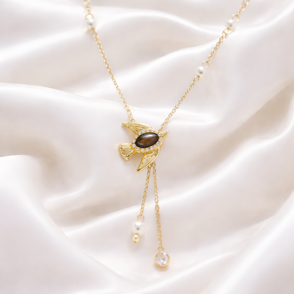 Solara Pearl Drop Necklace | Water-Proof, Hypoallergenic, Tarnish-Free Necklace